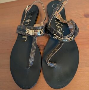 Calvin Klein Black Sandals for Women